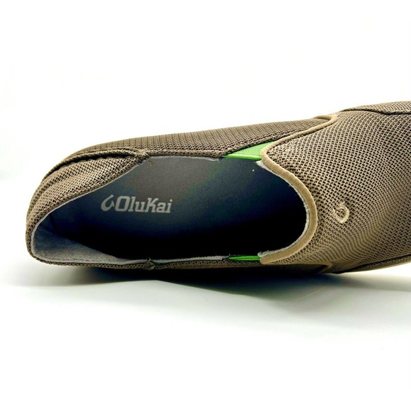 Olukai Shoes Men Size 11 Nohea Mesh Mustang Lime Peel Shoes Slip On Loafers - Picture 6 of 6